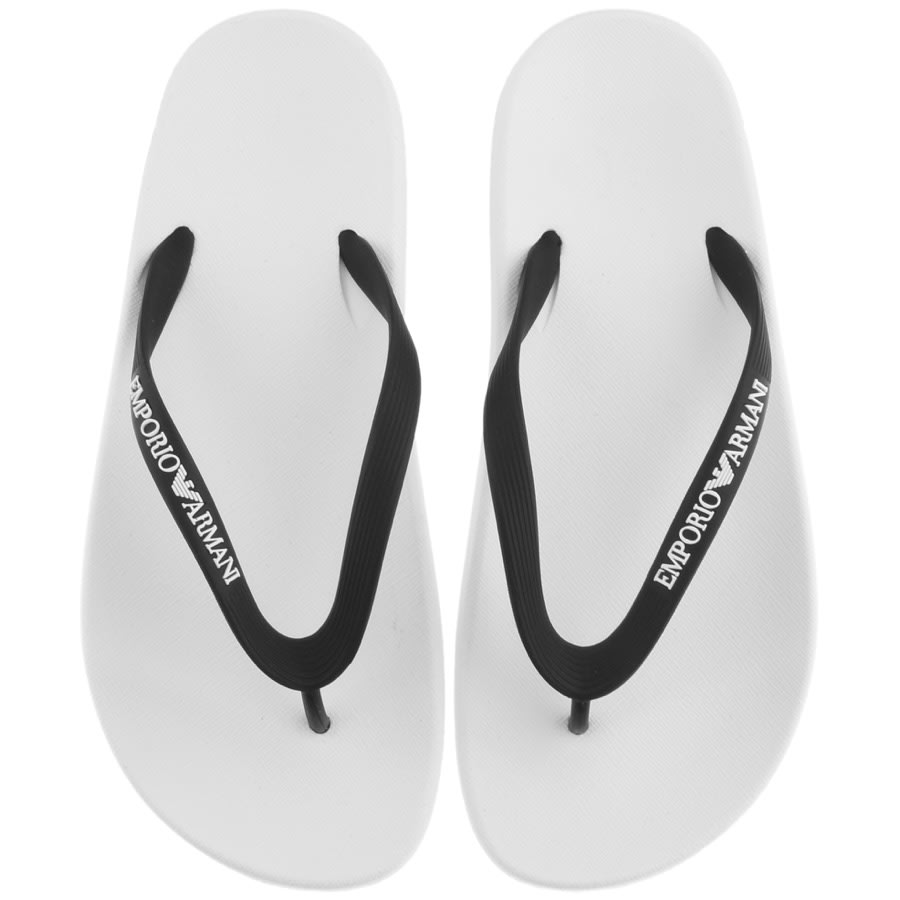 Alternative Image for ProductEmporio Armani Logo Flip Flops White1